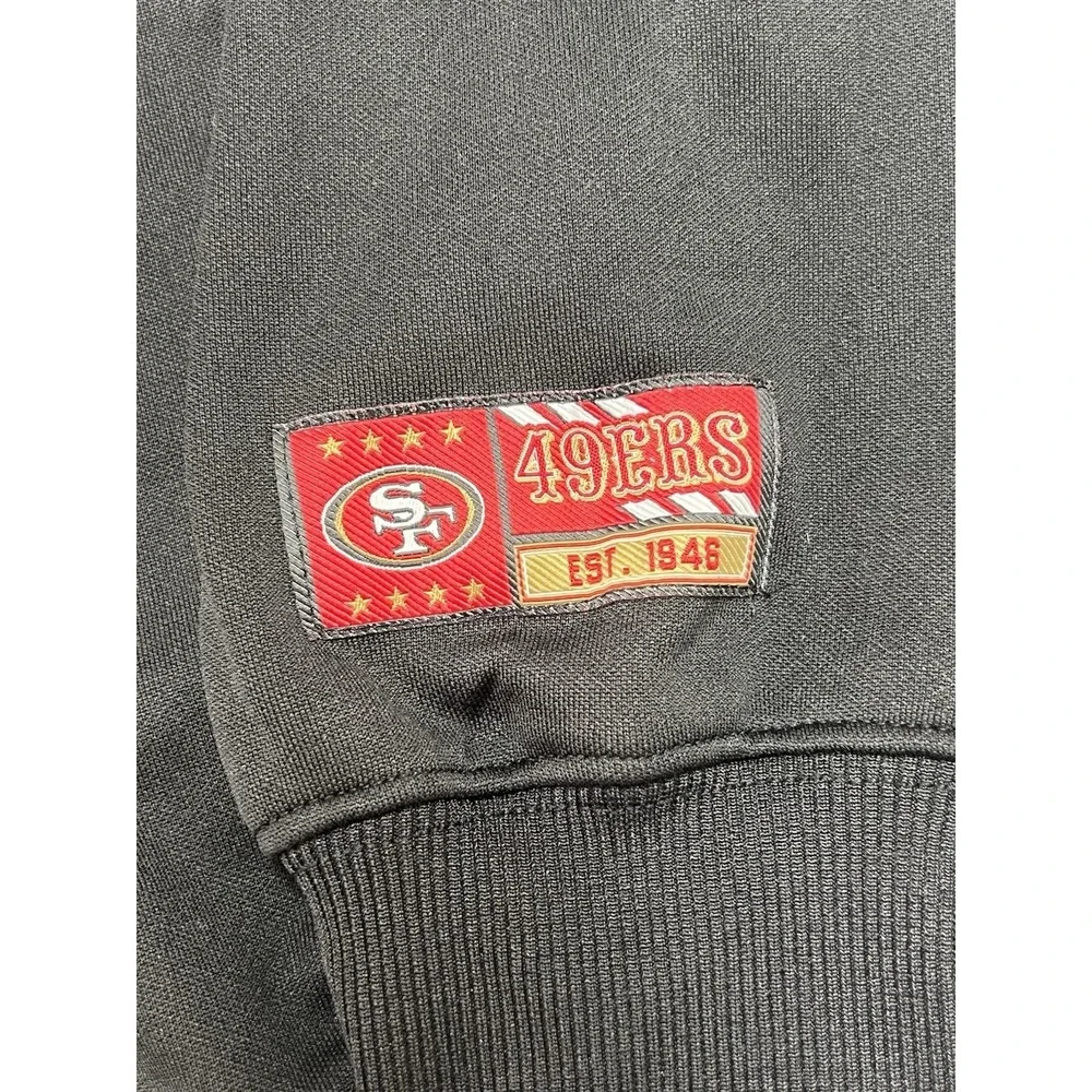 San Francisco 49ers Small Men's Stitch Logo NFL Ultra Game Black‎ Hoodie NWOT